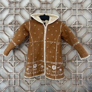 Baby Gap Embroidered Shearling Hooded Jacket